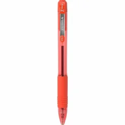 Zebra® Pen Z-Grip® Retractable Ballpoint Pens, Pack Of 12, Medium Point, 1.0 mm, Red Barrel, Red Ink