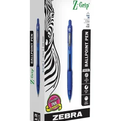 Zebra Pen Z-Grip Retractable Ballpoint Pens - 0.7 mm Pen Point Size - Retractable - Blue - 1 Dozen