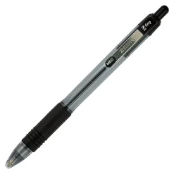 Zebra® Pen Z-Grip® Retractable Ballpoint Pens, Pack Of 24, Medium Point, 1.0 mm, Clear Barrel, Black Ink