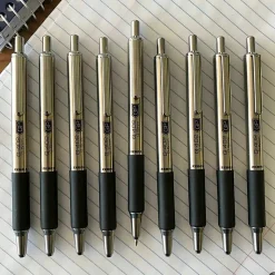Zebra STEEL 4 Series G-402 Retractable Gel Pen - Retractable - Black Ink - Gel-based - Stainless Steel Barrel - 1 Each