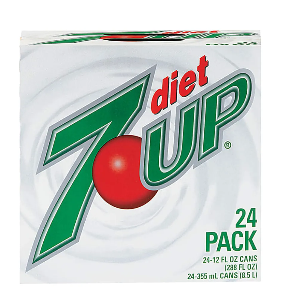 Zero Sugar 7-Up Soda, 12 Oz., Case Of 24