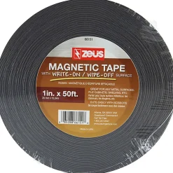 Zeus Magnetic Labeling Tape, 1" x 50', White