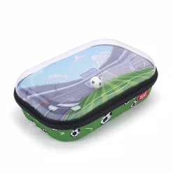 ZipIt Zipper School Box, 3”H x 6”W x 4”D, Soccer