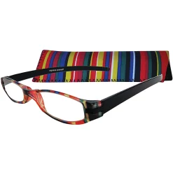 Zoom Eyeworks Reading Eyewear, Expressions Neoprene Multi-Stripe, +1.50