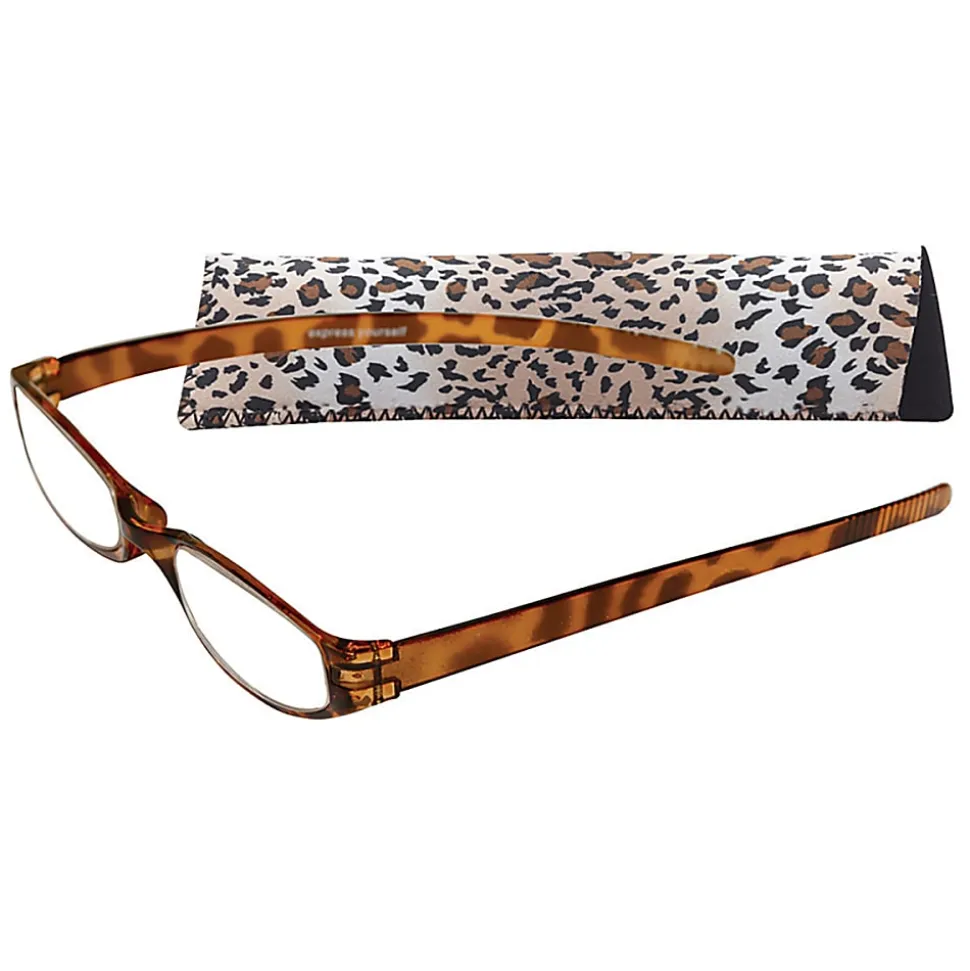 Zoom Eyeworks Reading Eyewear, Expressions Neoprene Cheetah, +1.50