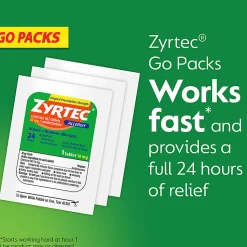 Zyrtec Allergy Tablets, 10mg, Pack Of 5 Tablets